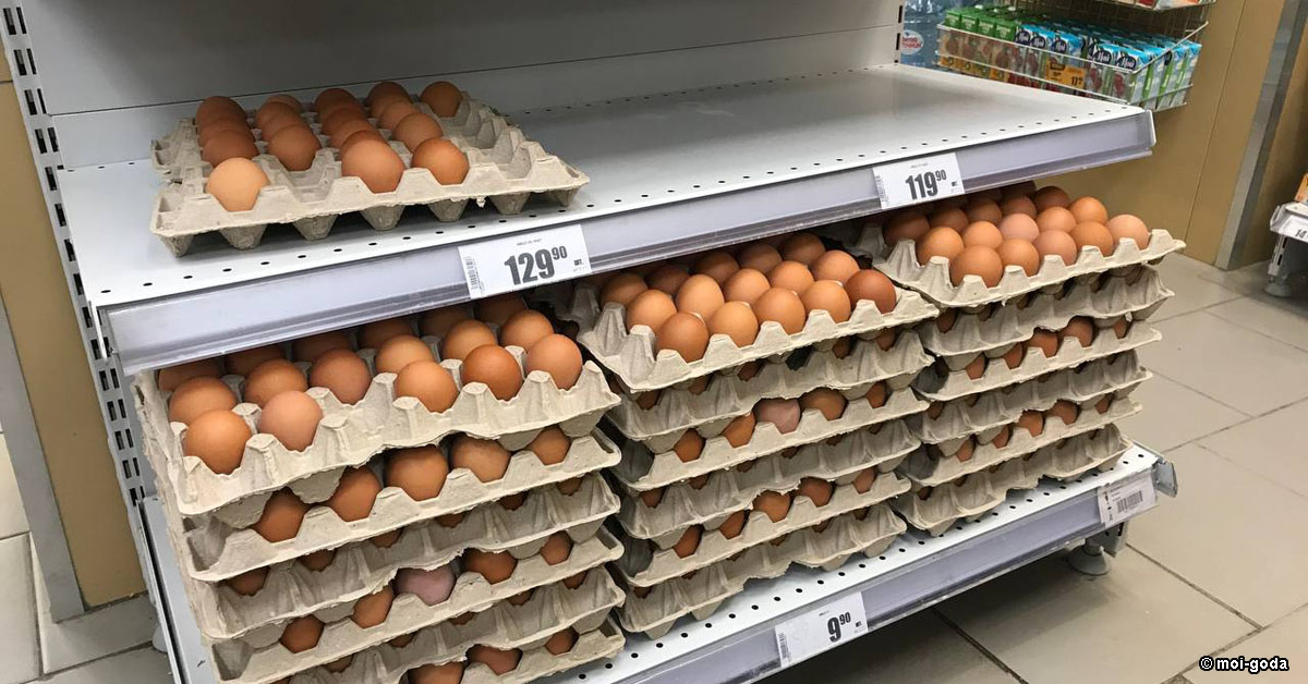 Торговые сети жалуются на убытки из-за цен на яйца