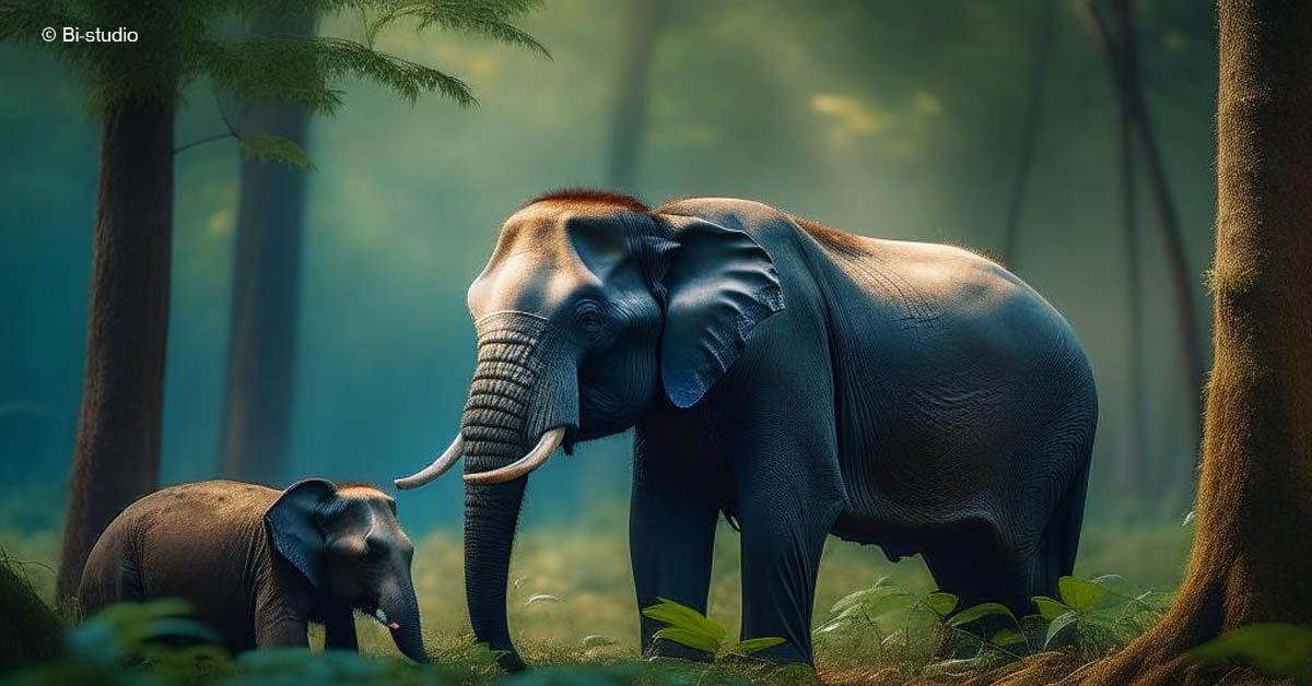 Слониха испугалась за слоненка и затоптала человека 
